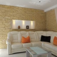 l'idée d'une pierre décorative brillante dans le style de l'image de la pièce