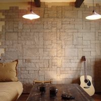 version d'une pierre décorative inhabituelle dans le style d'une photo d'appartement