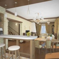 variante d'un bel intérieur d'un appartement de 2 pièces exemple de photo
