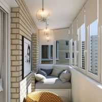 l'idée d'une belle conception d'une petite photo de balcon