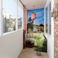 design moderne d'une petite image de balcon