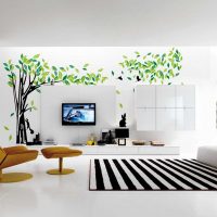 idée de décoration murale lumineuse dans le salon photo