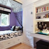 idea de un estilo original de un dormitorio para una niña