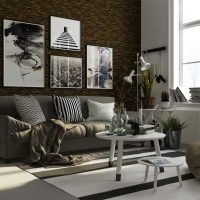 version d'une belle pierre décorative dans la conception d'une photo d'appartement