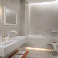 idée du style original d'une image de salle de bain blanche