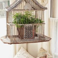version du design original de l'appartement avec une photo de cage décorative