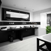version de l'intérieur original d'une photo de salle de bain blanche