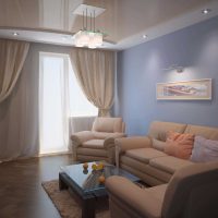 l'idée d'un beau salon de style 17 mètres carrés photo
