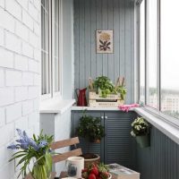 l'idée du décor original d'une petite photo de balcon