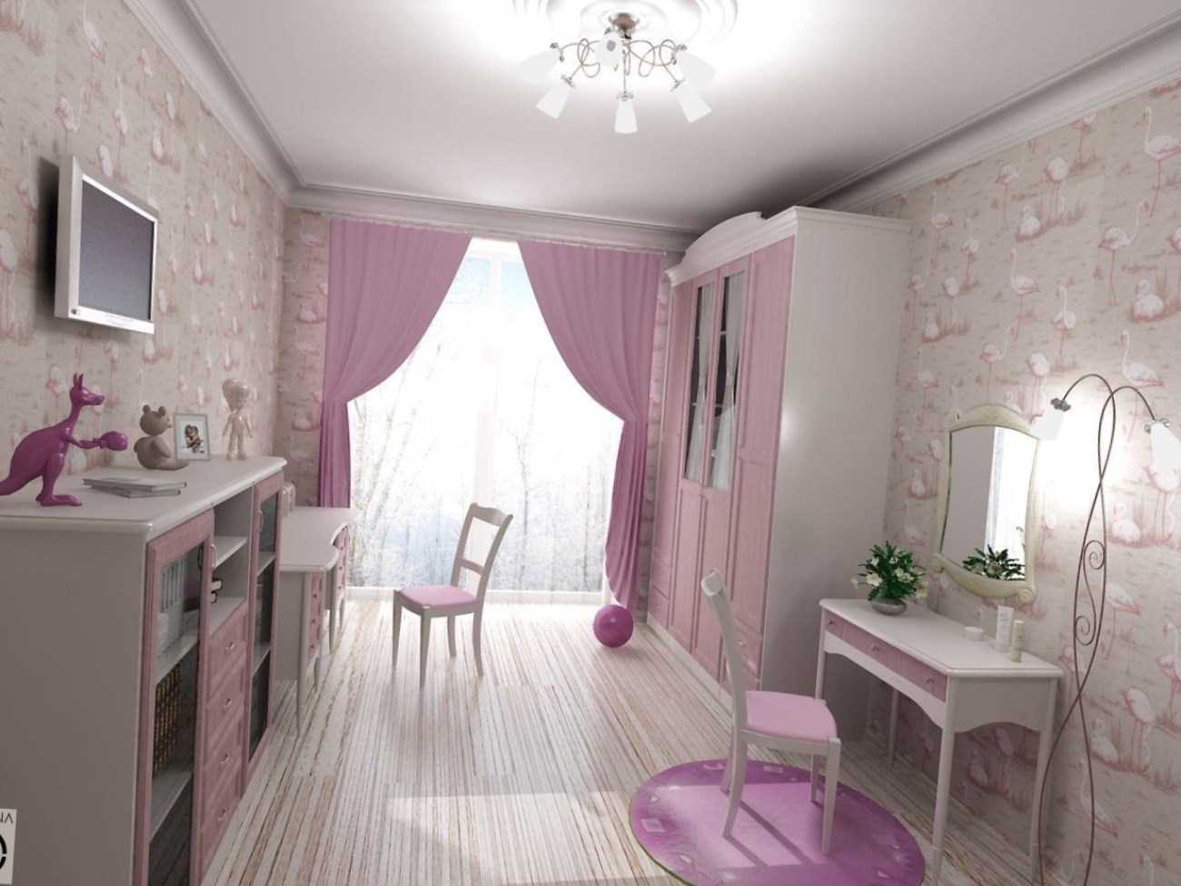 idea de un estilo de dormitorio brillante para una niña