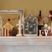 version d'un bel intérieur avec une cage photo décorative