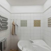 idée de l'intérieur original d'une photo de salle de bain blanche