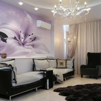 l'idée d'une décoration murale lumineuse dans le salon photo