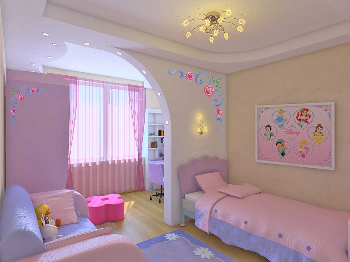 la idea de un diseño de dormitorio luminoso para niña