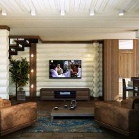 l'idée d'un intérieur lumineux chalets dans la photo du village