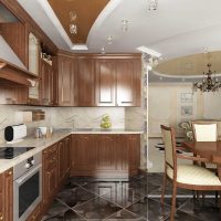 version du beau design d'une grande photo de cuisine