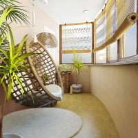 version de l'intérieur moderne d'une petite image de balcon