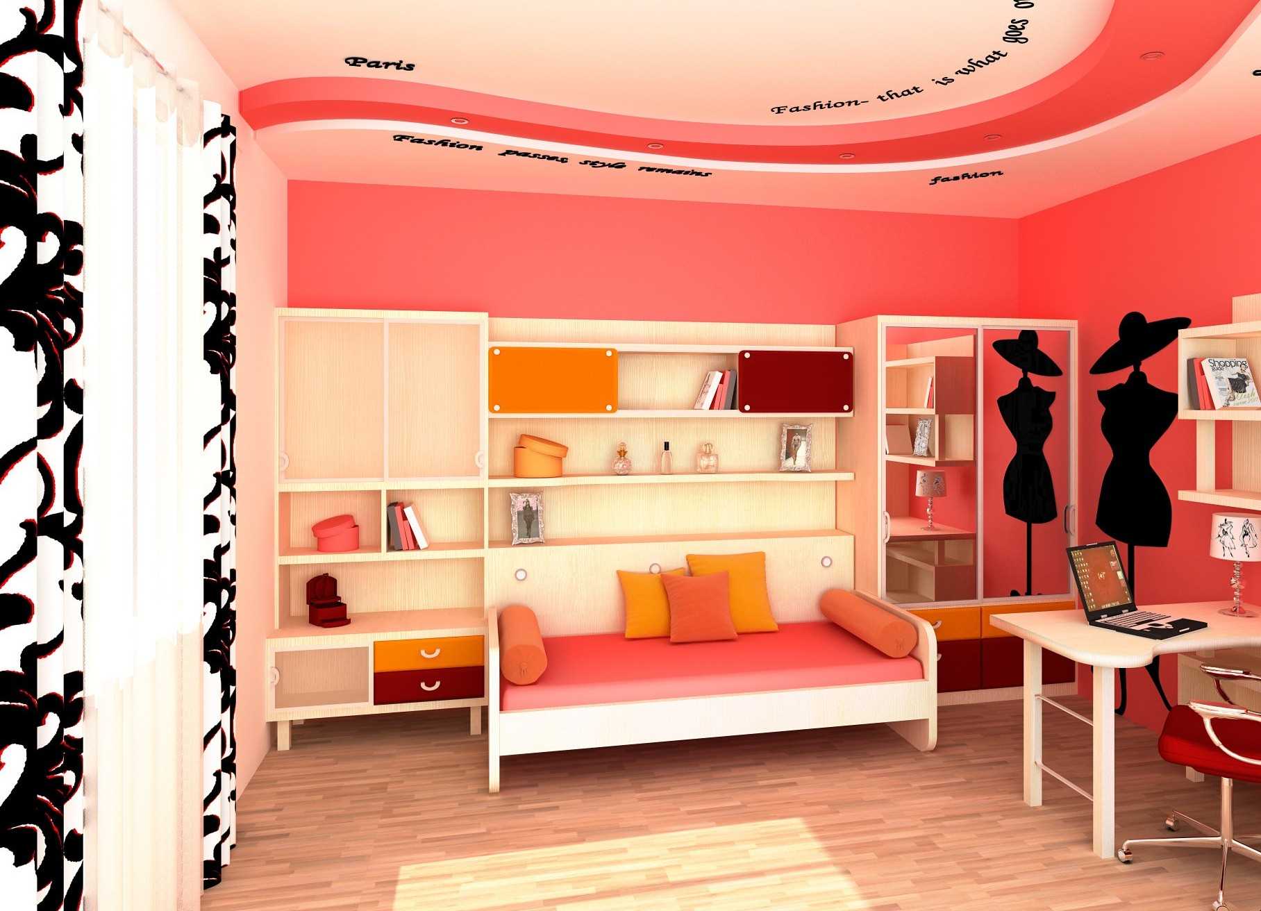 idea de un estilo original de dormitorio para niña