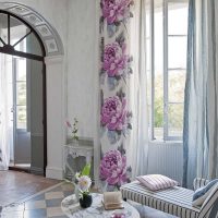idée de rideaux décoratifs originaux dans le style de l'image de la pièce