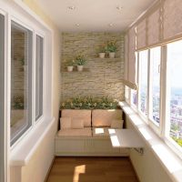 idée de design inhabituel d'une image de petit balcon