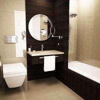 idée d'un style insolite de salle de bain dans une photo d'appartement