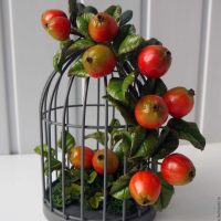 l'idée du style original de l'appartement avec une image de cage décorative
