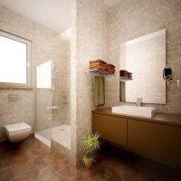 versión del hermoso interior del baño photo