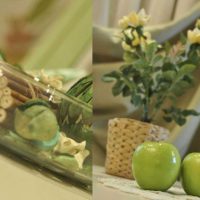 l'idée de la décoration festive des objets pour la photo du 8 mars