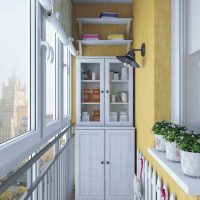 version de l'intérieur moderne d'une petite image de balcon