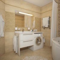 version du style insolite de la salle de bain dans la photo de l'appartement