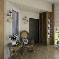version du beau style de la véranda dans la photo de la maison