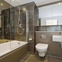 version du style insolite de la salle de bain dans la photo de l'appartement