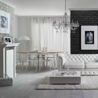 l'idée d'utiliser des briques décoratives lumineuses à l'intérieur de l'appartement photo