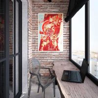 l'idée d'un beau style d'une petite photo de balcon