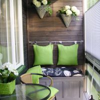 version du bel intérieur d'un petit balcon photo
