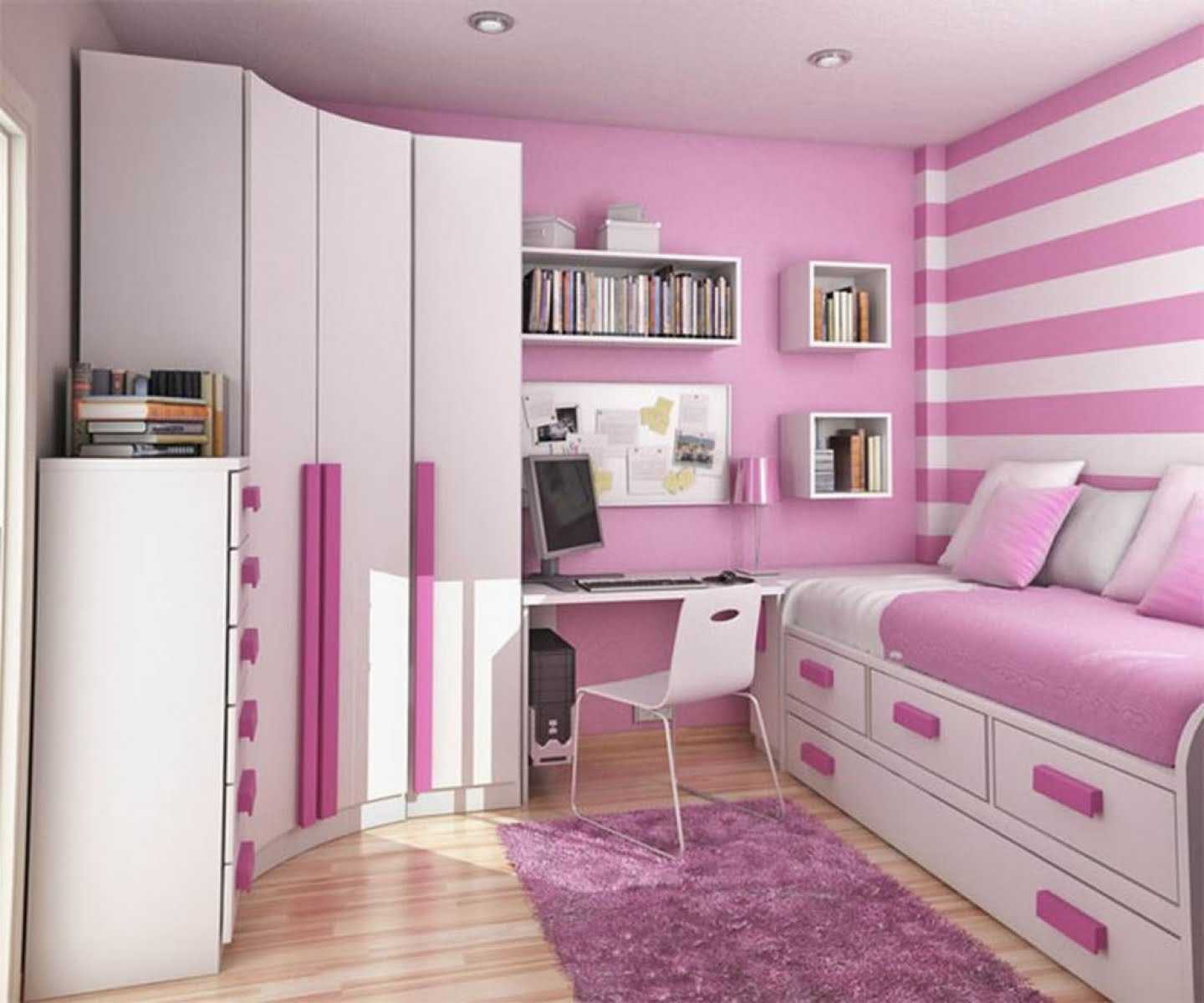 La idea de un hermoso estilo de dormitorio para una niña