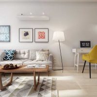 la idea de un hermoso apartamento interior de 2 habitaciones photo