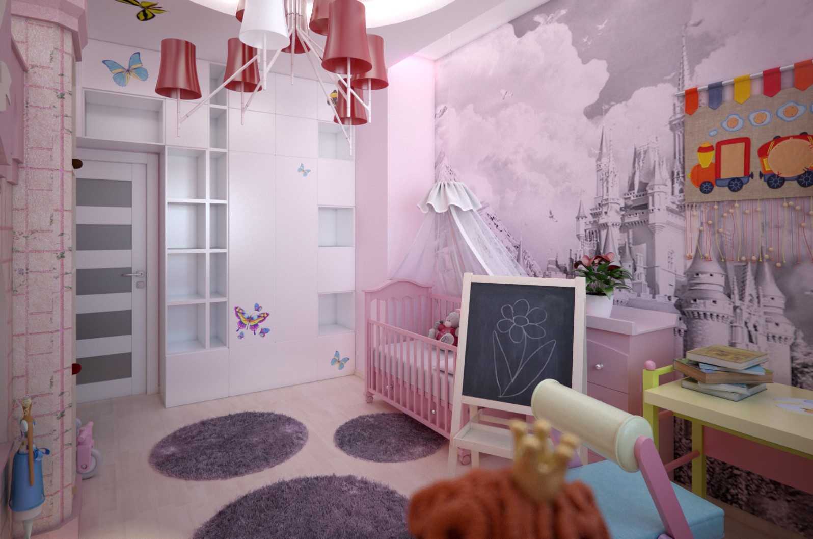 variante del interior original de la habitación para la niña