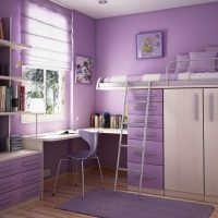 idea del diseño brillante de una habitación para una niña