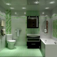 version du design inhabituel de la salle de bain dans la photo de l'appartement
