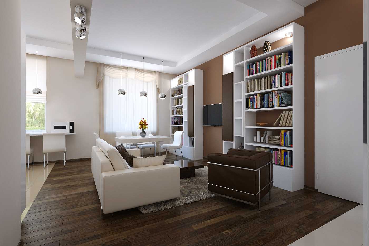 opción de diseño luminoso apartamento de 2 habitaciones