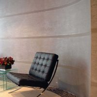 variante de plâtre décoratif brillant dans la conception de l'appartement photo
