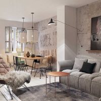 l'idée d'un beau pansement décoratif dans le style de la photo du salon