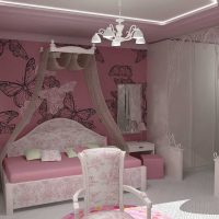 version du design lumineux de la chambre des enfants pour la photo de la fille