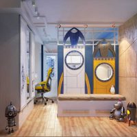 idée d'un intérieur lumineux pour une chambre d'enfants pour deux garçons photo