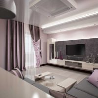 l'idée d'un design inhabituel du salon dans une image de style moderne