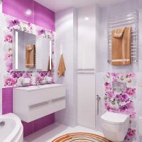 versión del estilo moderno del baño foto de 6 metros cuadrados