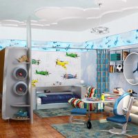 version du style insolite d'une chambre d'enfants pour deux garçons photo