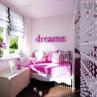 version du design inhabituel d'une chambre d'enfant pour une photo de fille