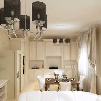 version du design lumineux de l'appartement dans le style d'une photo classique moderne